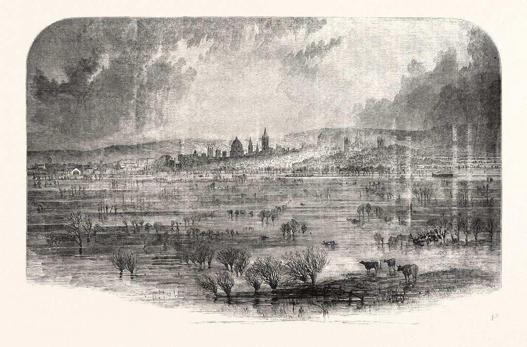 Detail of The Inundation at Oxford, UK, 1852 by Anonymous