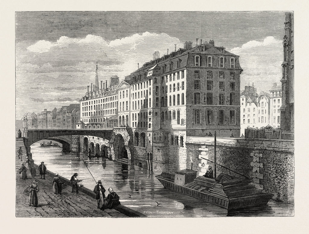 Detail of Paris Demolitions: Hotel Dieu, 1859 by Anonymous