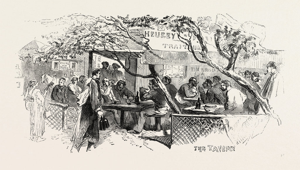 Detail of The Tavern, Paris, 1859 by Anonymous