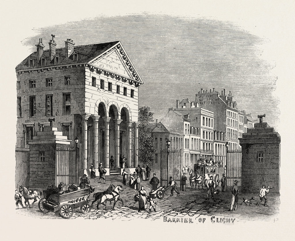 Detail of Barrier of Clichy, Paris, 1859 by Anonymous