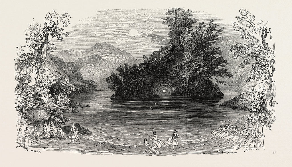 Detail of Christmas at the Theatres: Friar Rush, or Harlequin and King Gold. the Opening Scene. 1848 by Anonymous