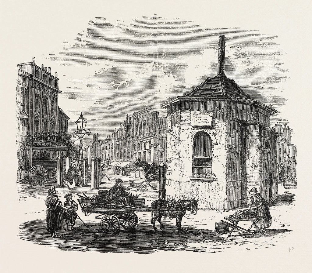 Detail of Turnpike Gates in and Near London Just Demolished: Islington Gate, UK, 1864 by Anonymous
