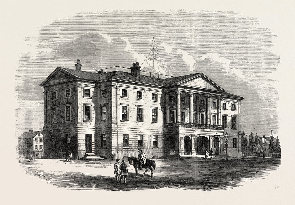 Detail of Province Building, Charlotte Town, Prince Edward Island, 1864 by Anonymous