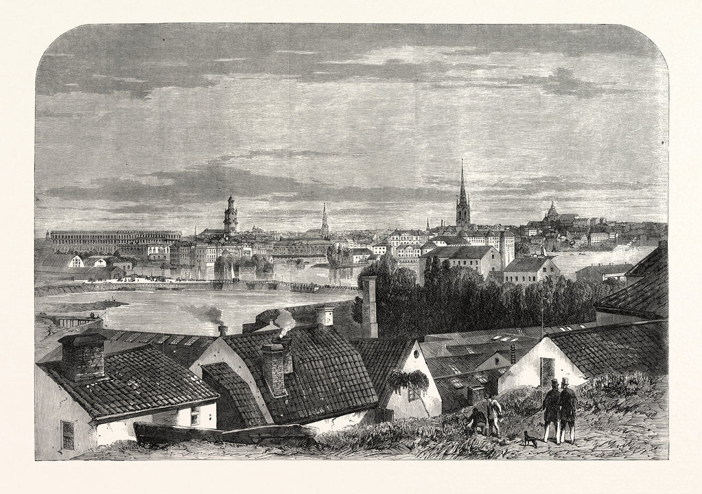 Detail of Visit of the Prince and Princess of Wales to Sweden: General View of the City of Stockholm, 1864 by Anonymous