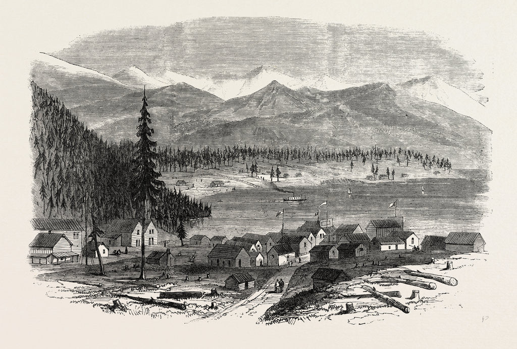 Detail of Sketches from British Columbia: The Town of Douglas, and Douglas Lake, 1864 by Anonymous