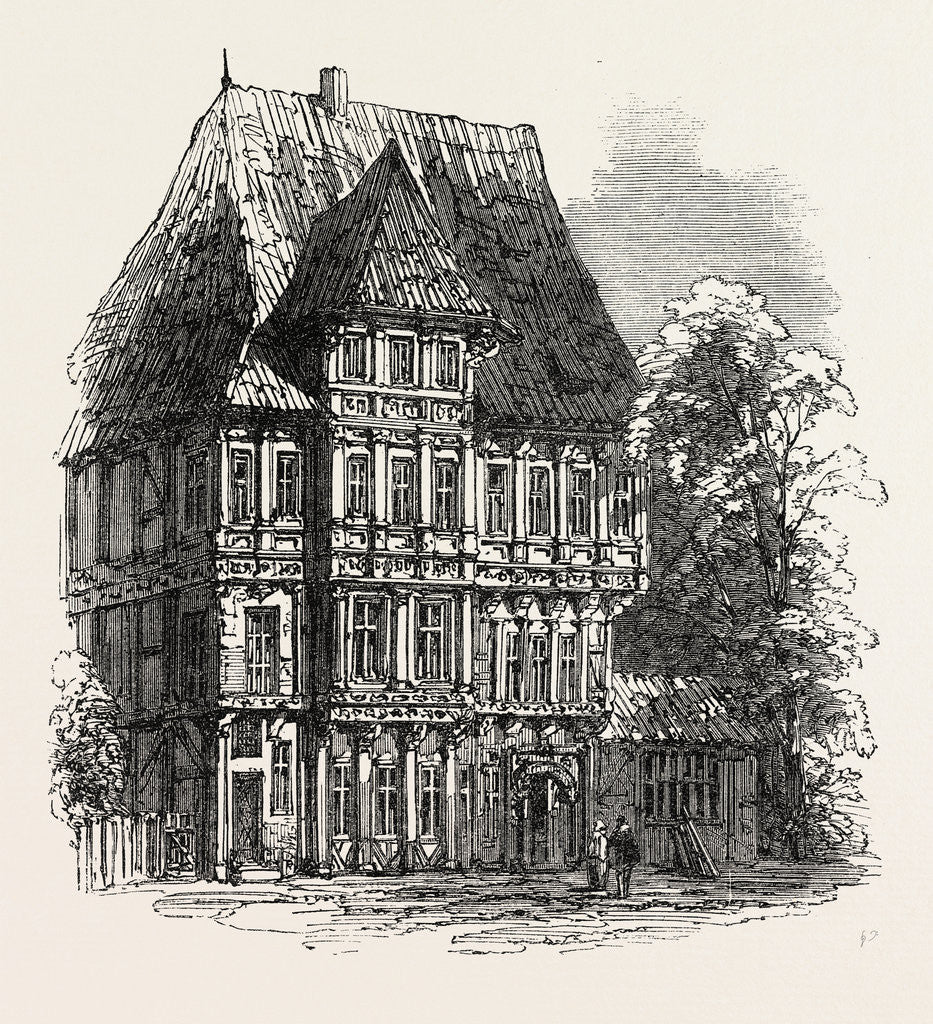 Detail of Brunswick: Old Houses Near the Cathedral, 1864 by Anonymous