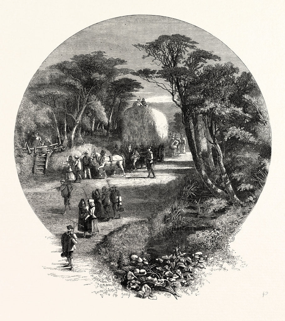 Detail of The Last Load of Hay, 1859 by Anonymous