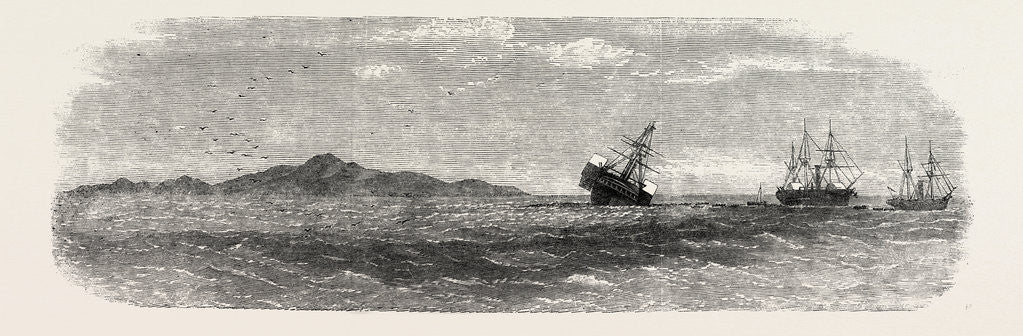Detail of Wreck of the Royal Mail Steamship Paramatta on the Horseshoe Reef, Near Anagado, One of the West India Islands, 1859 by Anonymous