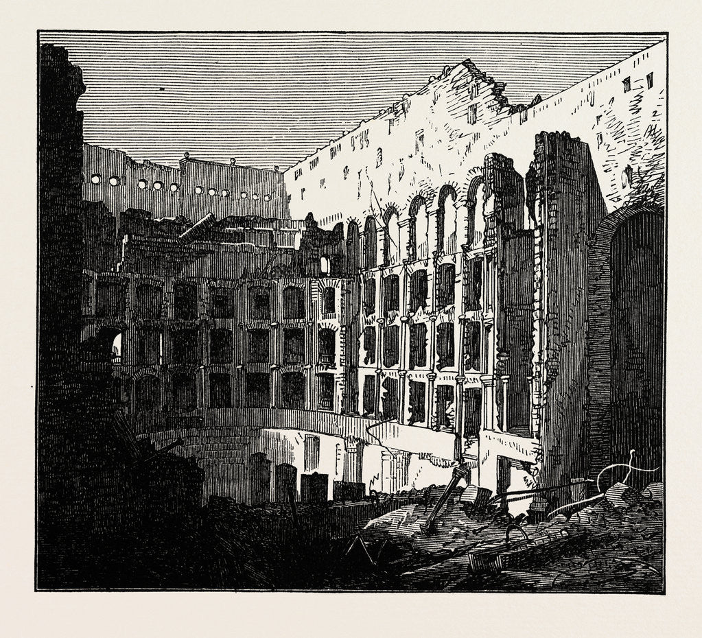 Detail of Ruins of the Theatre Royal, Malta, 1873 by Anonymous