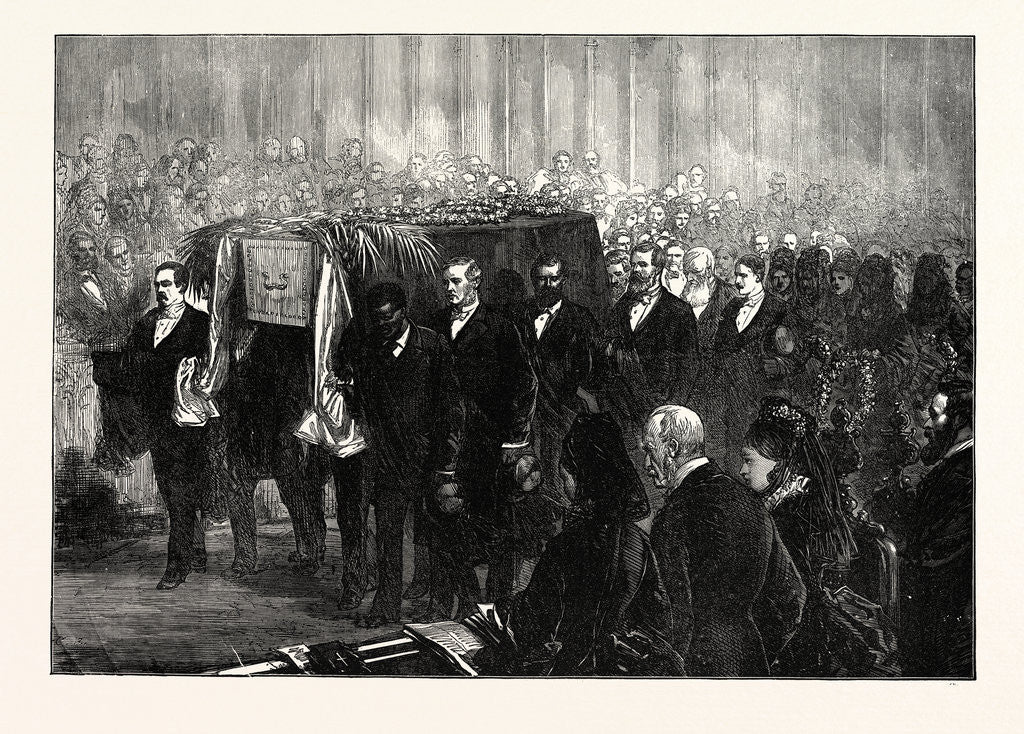 Detail of Funeral of Dr. Livingstone in Westminster Abbey, London, 1874 by Anonymous