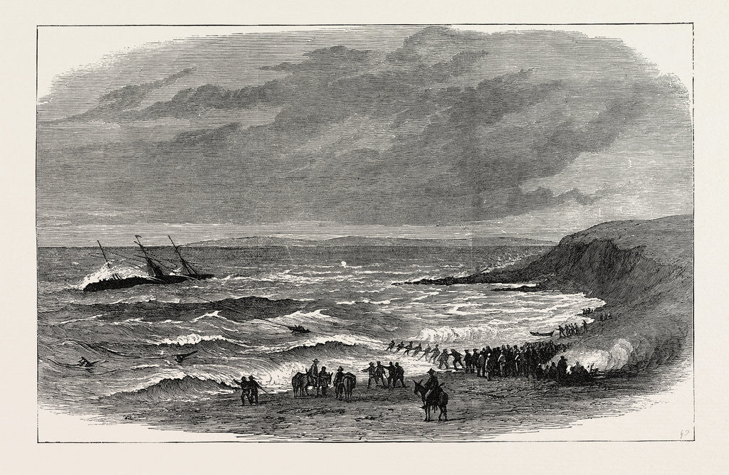 Detail of Wreck of the Steamship Queen Elizabeth at Calaparra, Near Gibraltar, 1874 by Anonymous