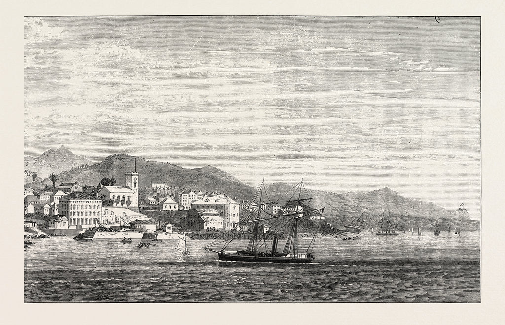 Detail of Freetown, Sierra Leone, 1874 by Anonymous