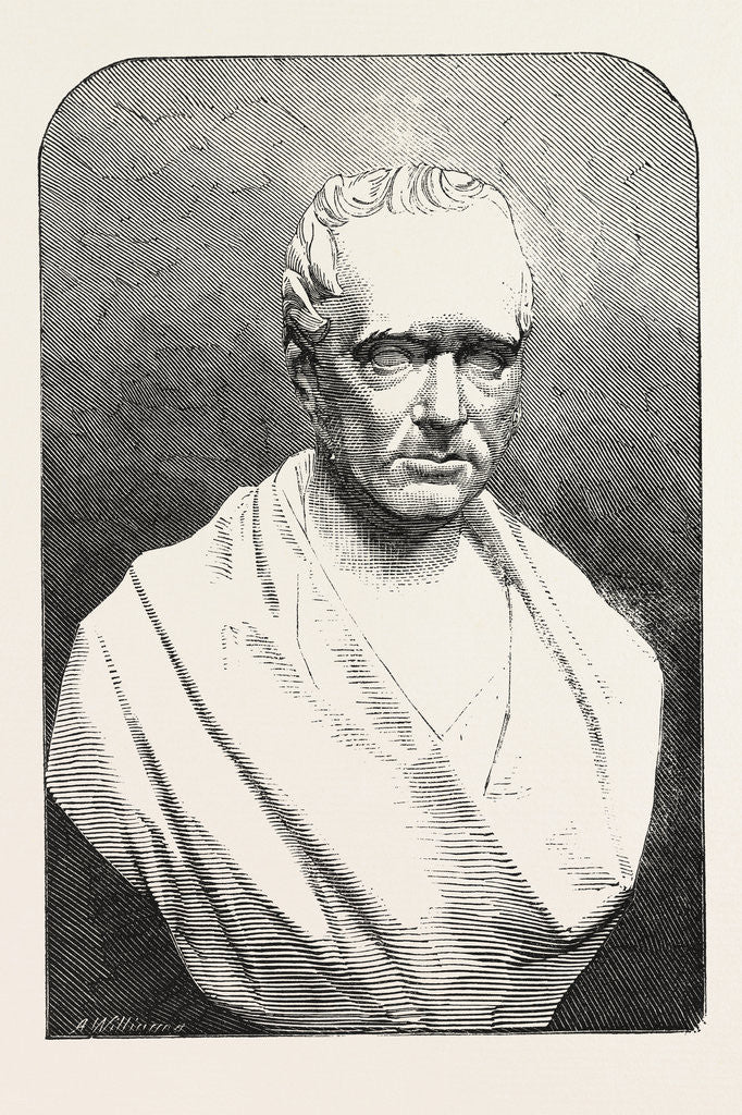 Detail of Bust of the Late Mr. George Stephenson, 1858 by Anonymous