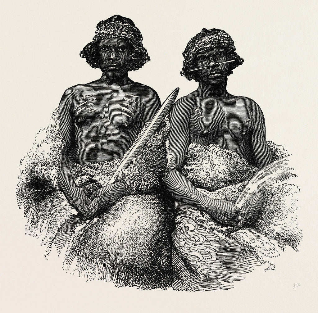 Detail of Aboriginal Australians: Young Men, 1850. Port Phillip by Anonymous