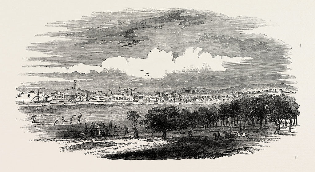 Detail of Melbourne, the Capital of Port Phillip. 1850 by Anonymous