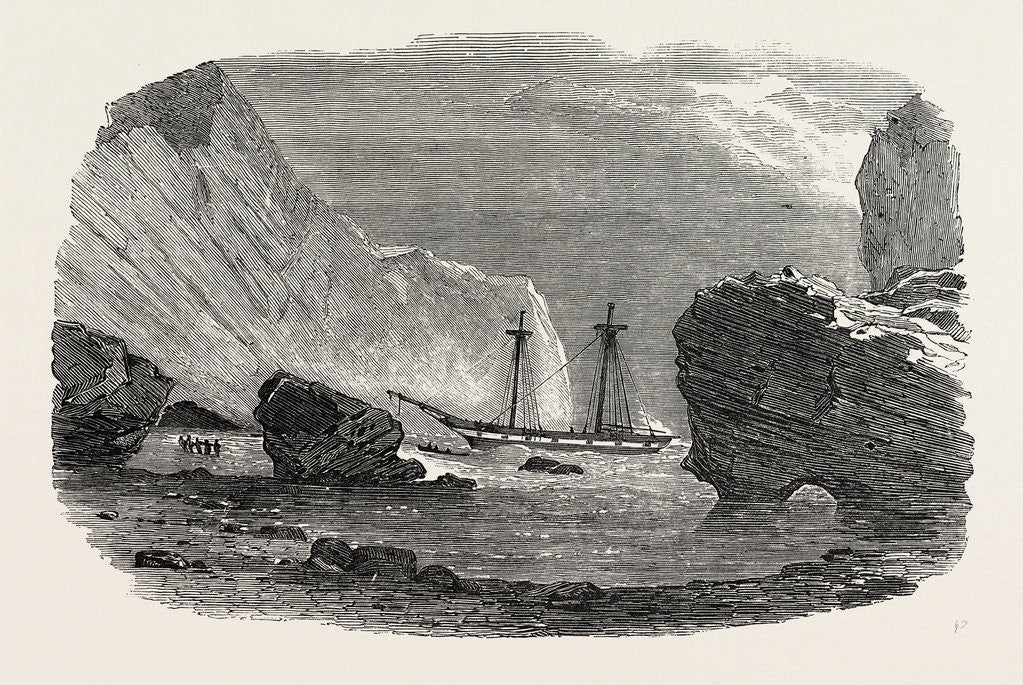 Detail of Wreck of the Brig Retriever, in the Boccases, Trinidad. 1850 by Anonymous