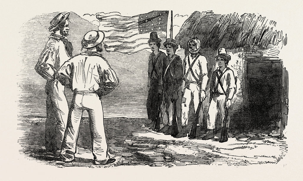 Detail of Tigre Island, the United States Garrison, 1850 by Anonymous