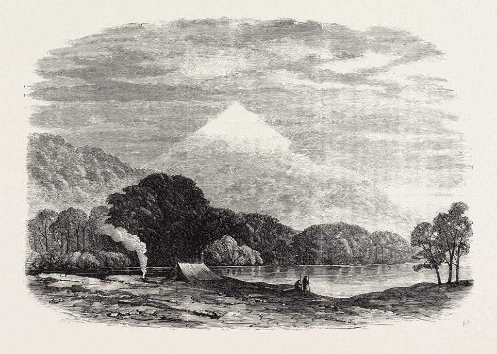 Detail of An Exploring Party on the West Coast of New Zealand: Encampment in the Teramakau Valley, 1865 by Anonymous