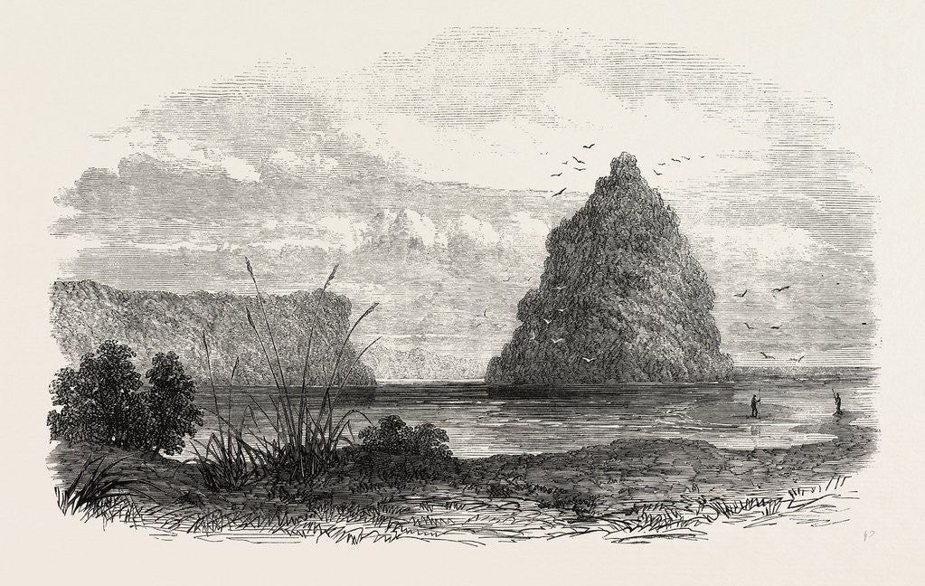 Detail of An Exploring Party on the West Coast of New Zealand: Mouth of the Wanganui River, 1865 by Anonymous