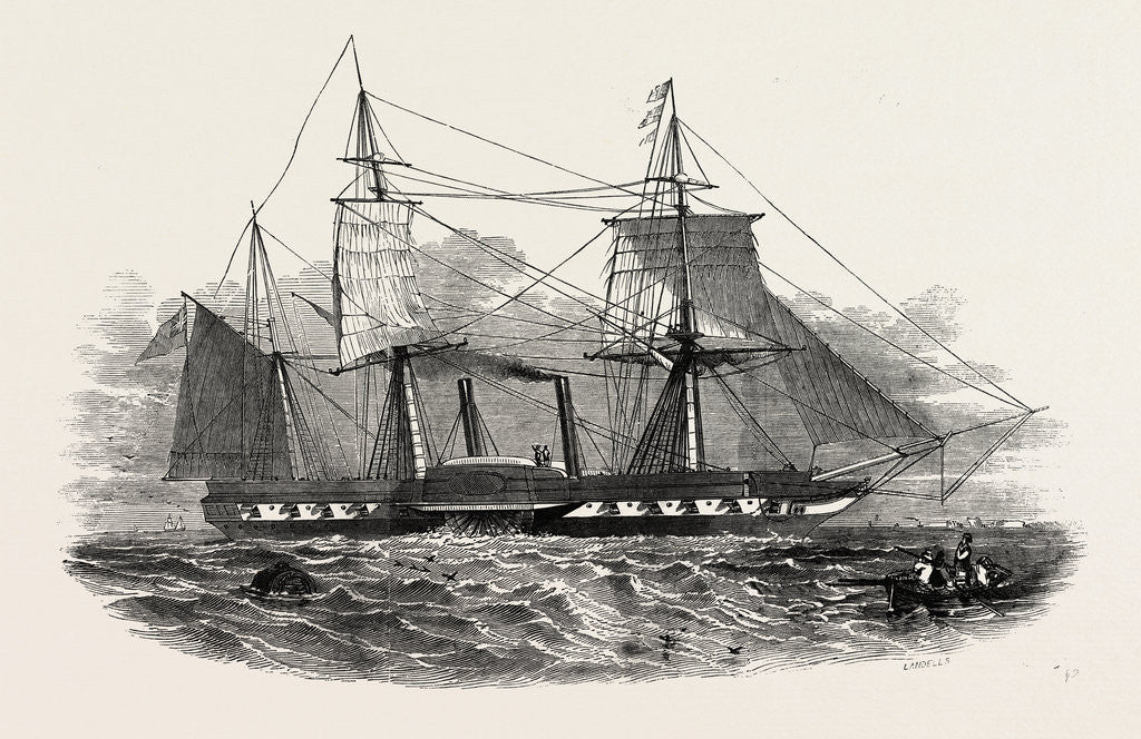 Detail of Sir Charles Napier's Steamship, Sidon. 1846 by Anonymous