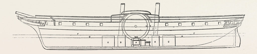 Detail of Sir Charles Napier's Steamship, Sidon. 1846 by Anonymous