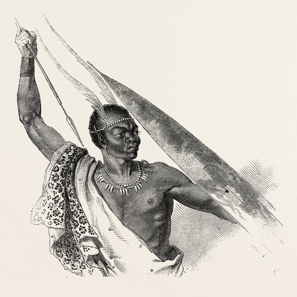 Detail of Kaffir Chief, 1846 by Anonymous