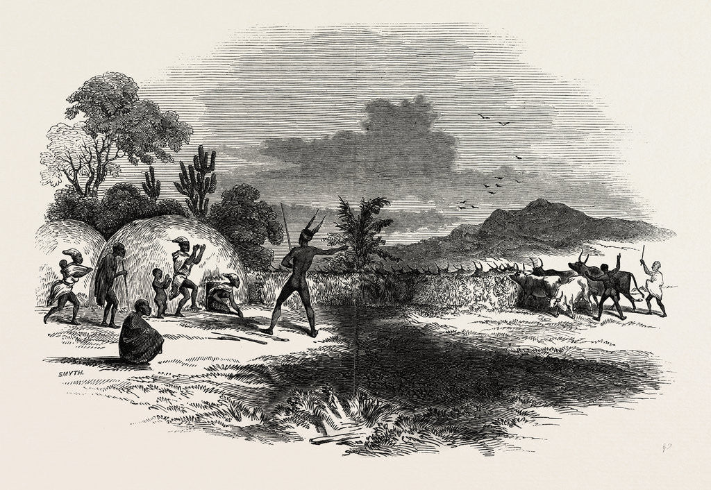 Detail of Scene in Kaffirland, May 1, 1846 by Anonymous