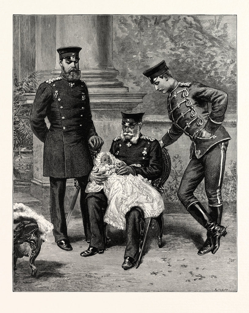 Detail of The Silver Wedding Celebration at Berlin: Four Generations of the House of Hohenzollern, 1883 by Anonymous