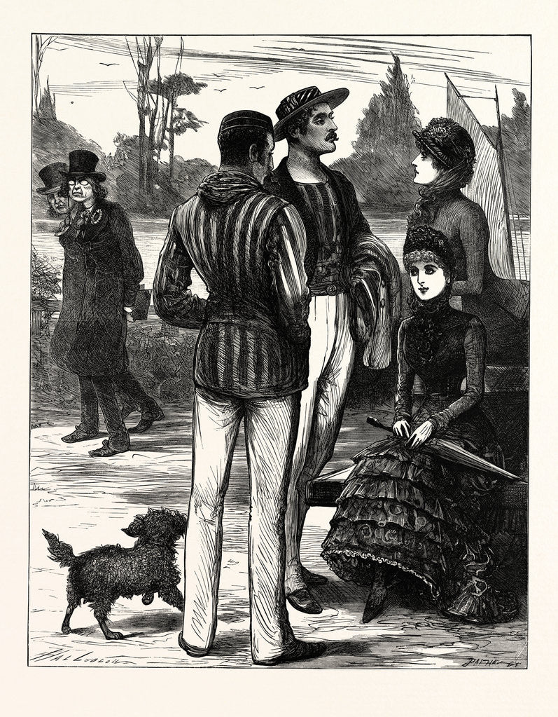 Detail of Athletics V. Aesthetics. 1883 by Anonymous