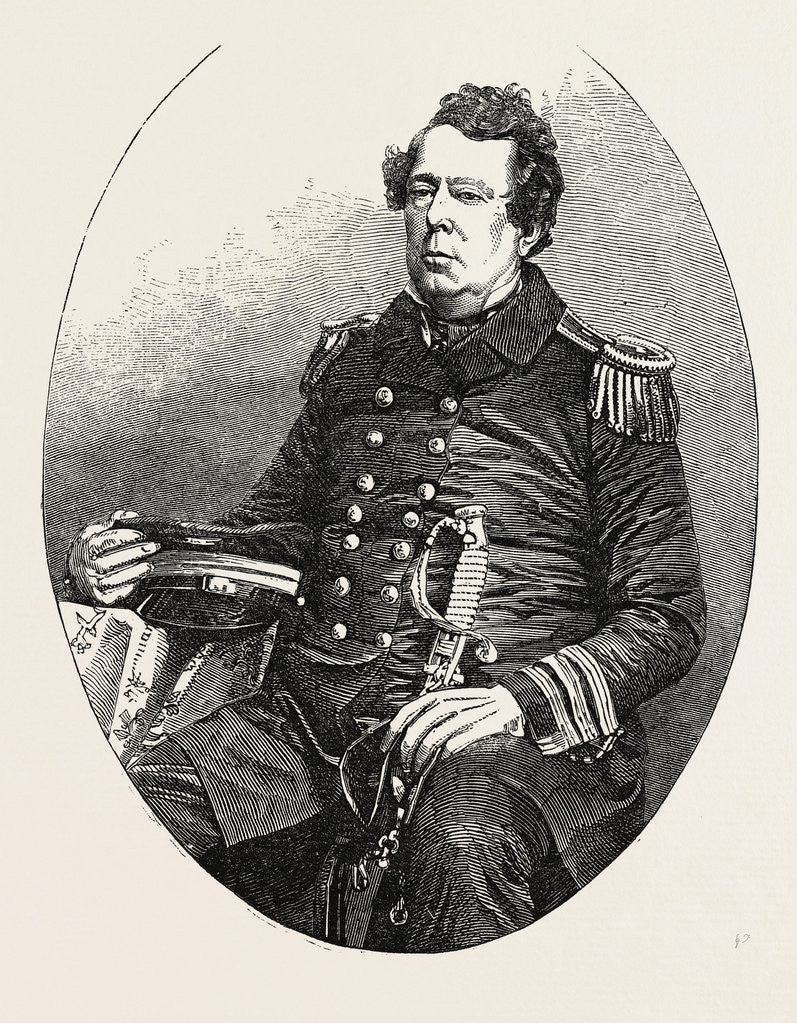 Detail of The United States Expedition to Japan: Commodore Matthew C. Perry, Commander of the United States Expedition, 1853 by Anonymous