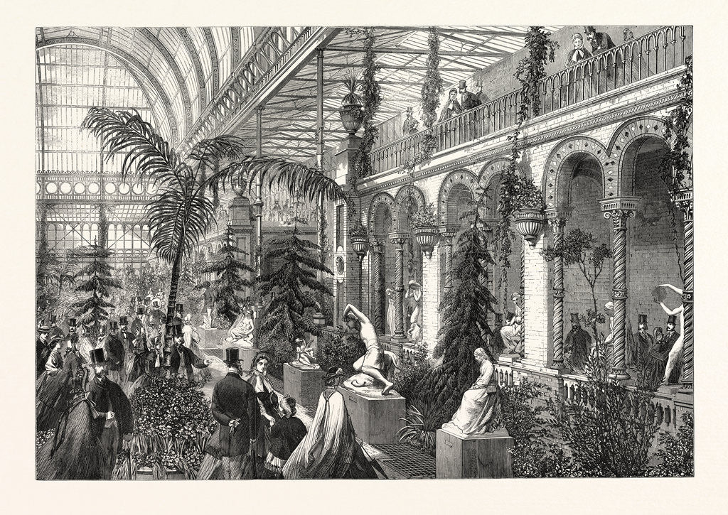 Detail of Exhibition of Sculpture in the Garden of the Horticultural Society, South Kensington, London, 1863 by Anonymous