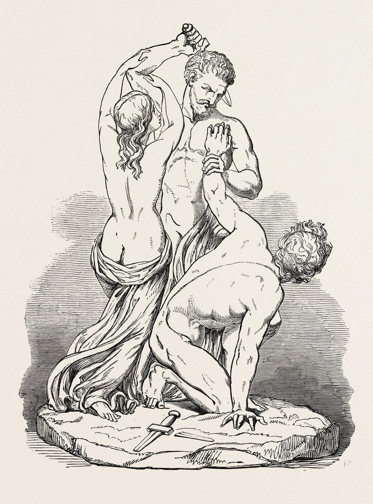 Detail of Sculpture. Interceding for Mercy. 1851 by Anonymous