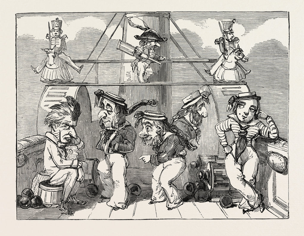 Detail of Christmas Pantomimes: Princess' Theatre. Scene from the Pantomime of Harlequin Billy Taylor by Anonymous