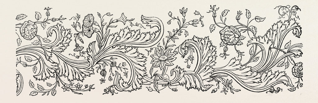 Detail of Worked Muslin Dress. 1851 by Anonymous