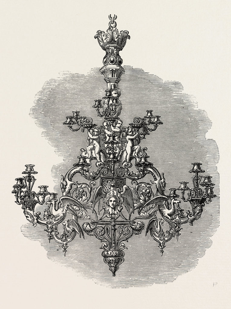 Detail of Chandelier. Hanover. 1851 by Anonymous