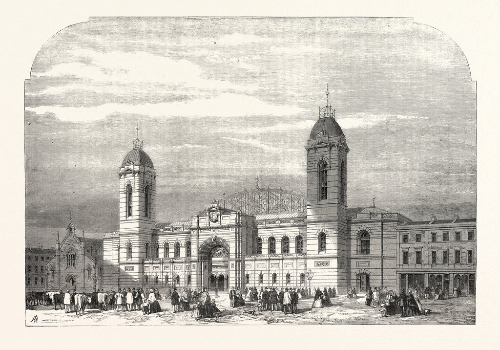Detail of The Agricultural Hall, Islington, in Process of Construction, London, 1861 by Anonymous