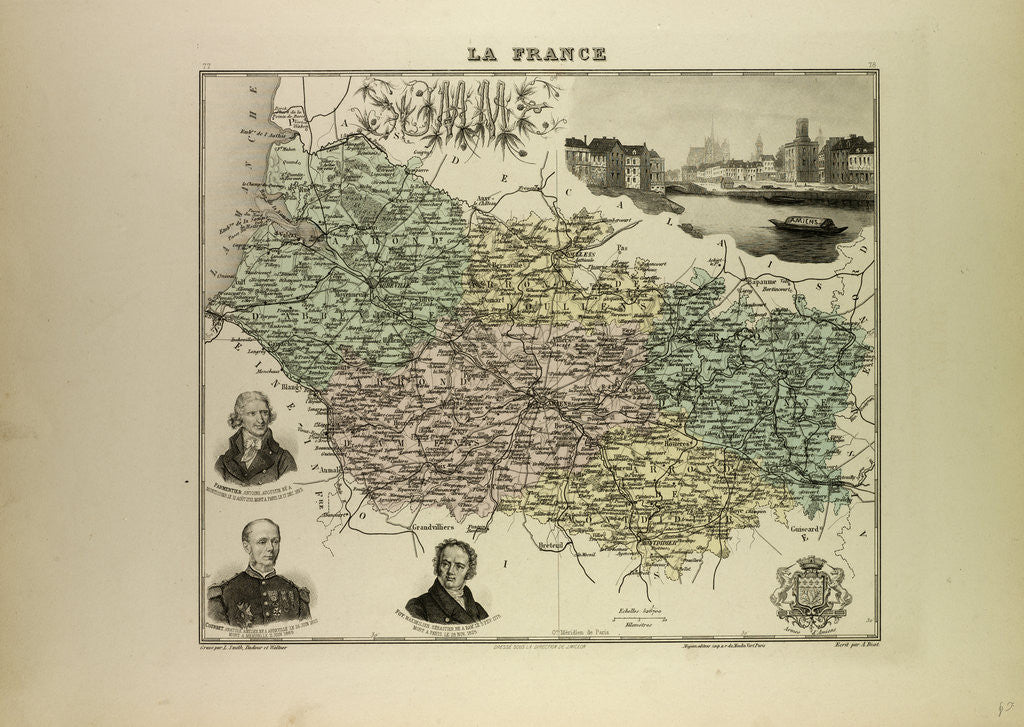 Detail of Map of Somme by Anonymous