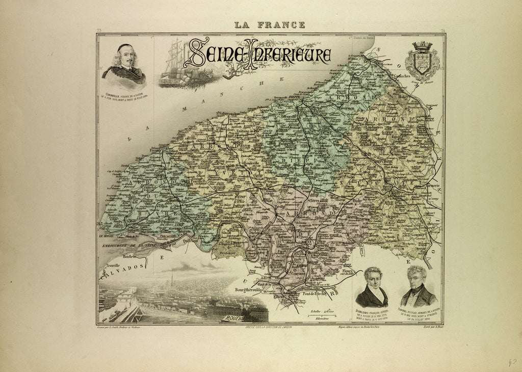 Detail of Map of Seine-Inférieure by Anonymous