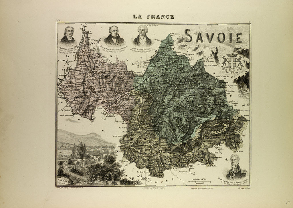 Detail of Map of Savoie by Anonymous
