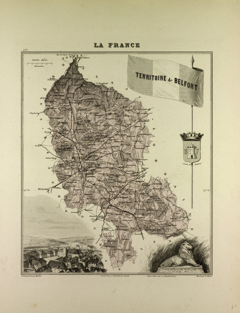 Detail of Map of Territoire De Belfort by Anonymous
