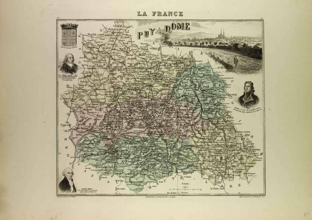 Detail of Map of Puy De Dôme by Anonymous