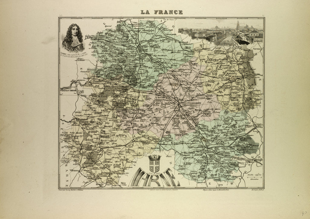 Detail of Map of Marne by Anonymous
