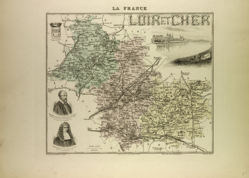 Detail of Map of Loir and Cher by Anonymous