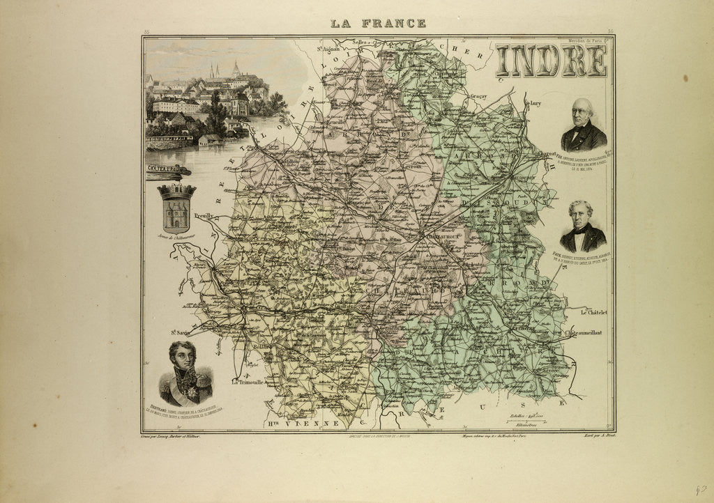 Detail of Map of Indre by Anonymous