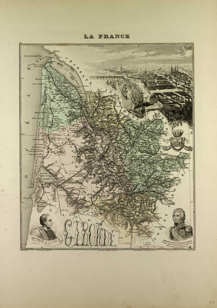 Detail of Map of Gironde by Anonymous