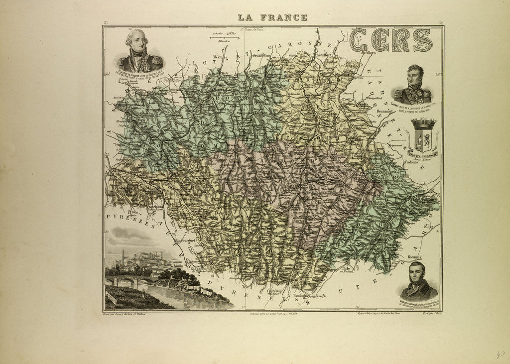 Detail of Map of Cers by Anonymous