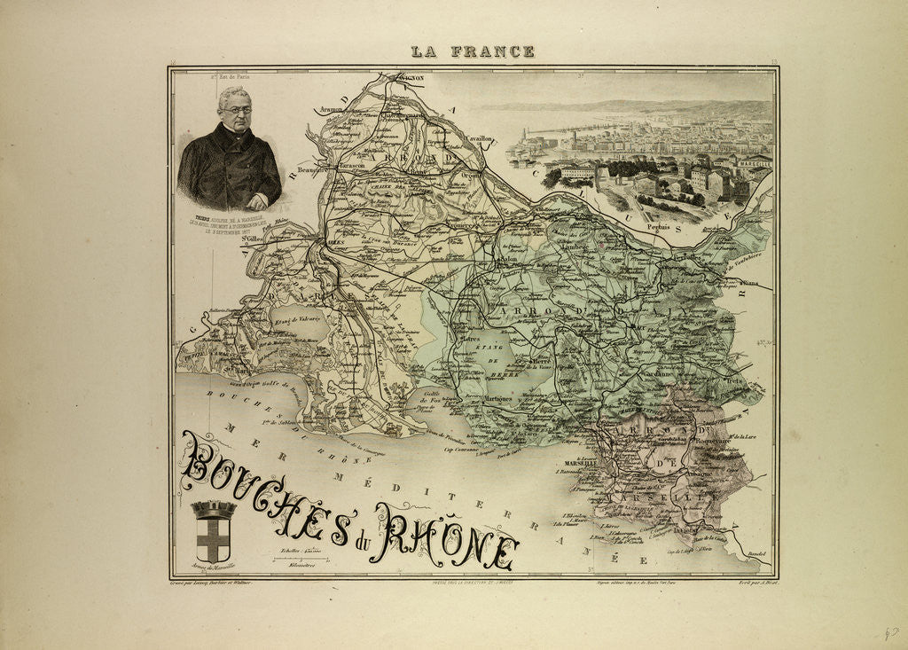 Detail of Bouches Du Rhône by Anonymous