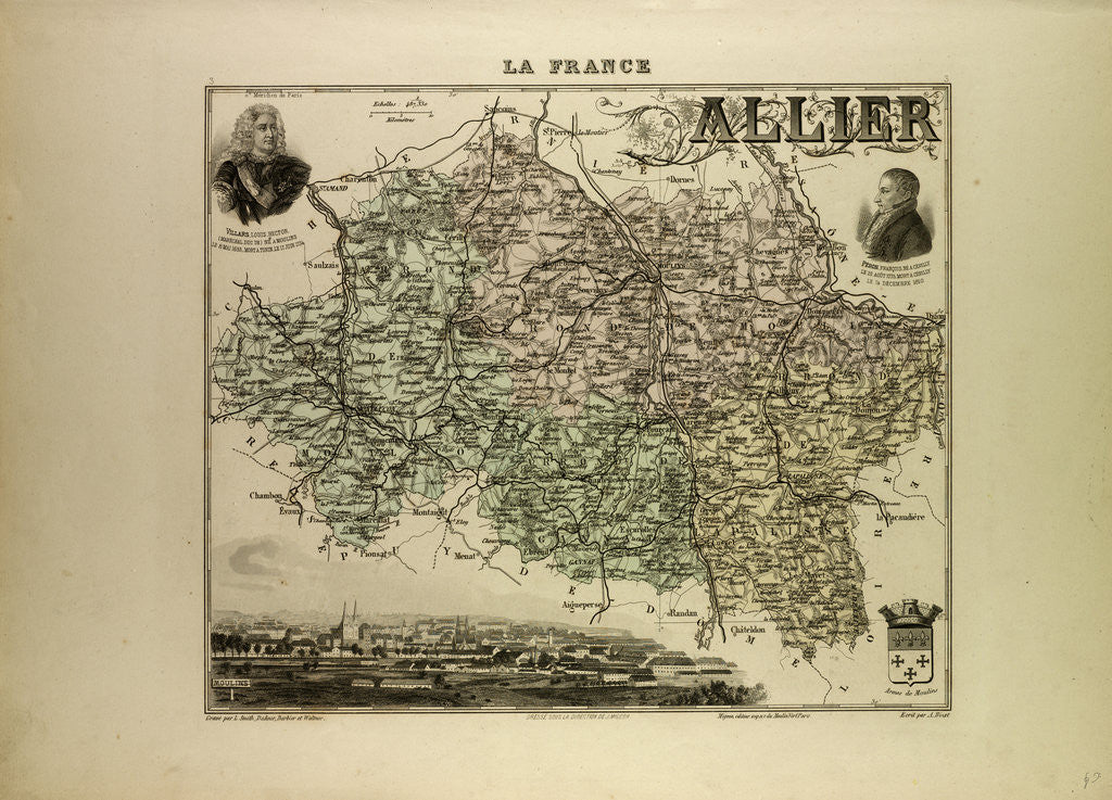 Detail of Map of Allier by Anonymous