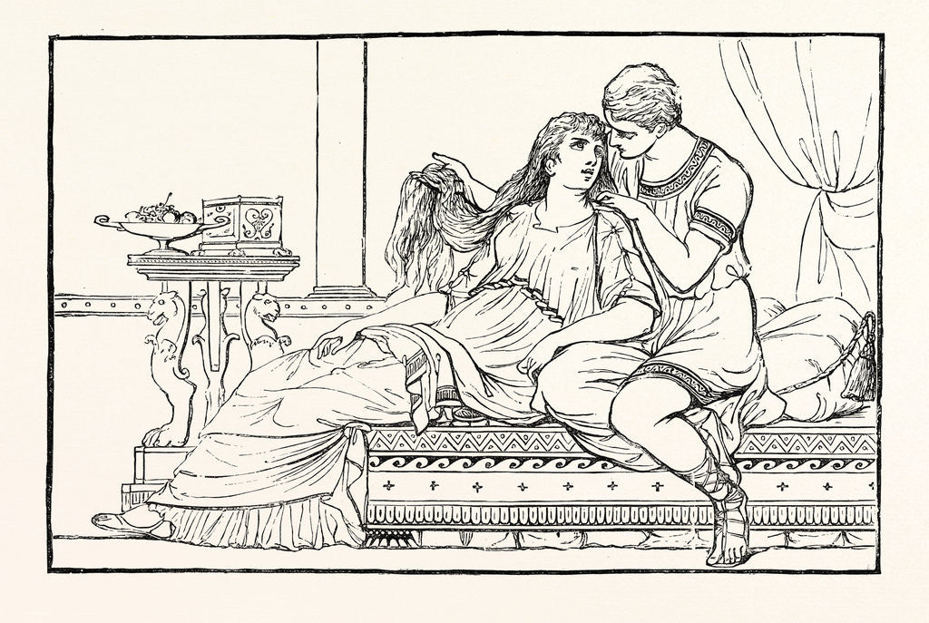 Detail of Paris and Helen by Anonymous