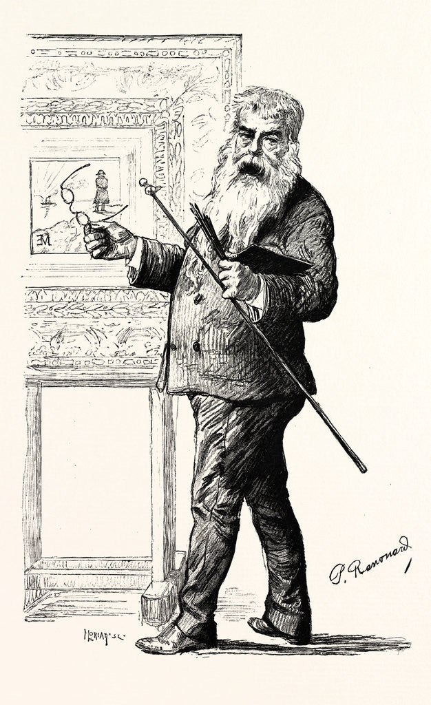 Detail of Jean Louis Ernest Meissonier the Eminent French Painter by Anonymous